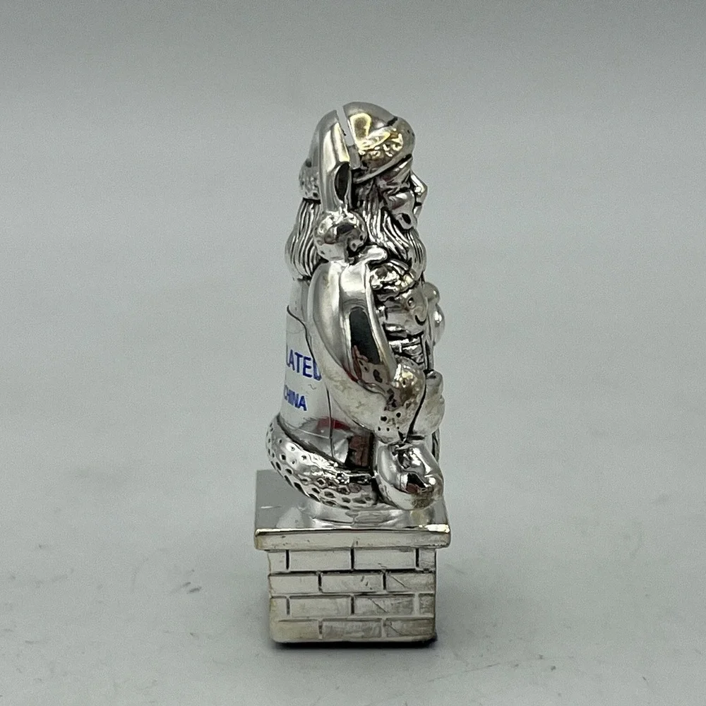 12 Silverplate Table Place Card Holders Santa Wallace Silversmith Christmas 3‎